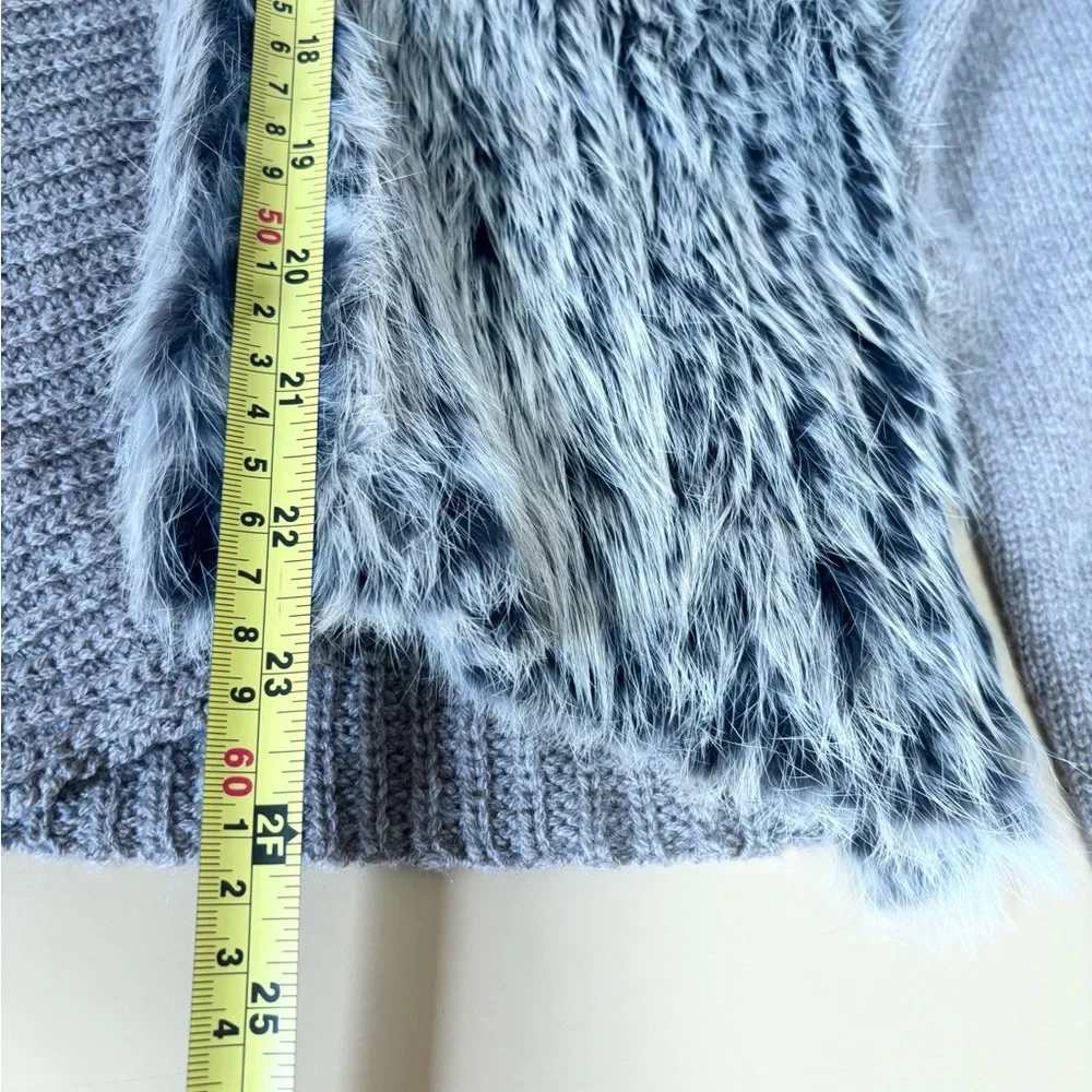 Quinn light brown rabbit fur and cashmere cardigan size SMALL